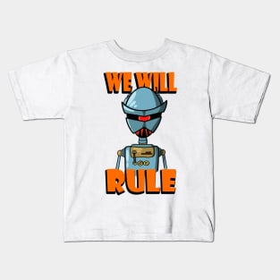 Retro Robot Cartoon Kids T-Shirt